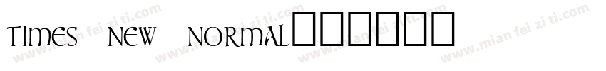 times new normal字体转换